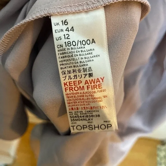 Topshop Lavender Crepe Bandeau Column Dress, sz12 - Picture 8 of 9